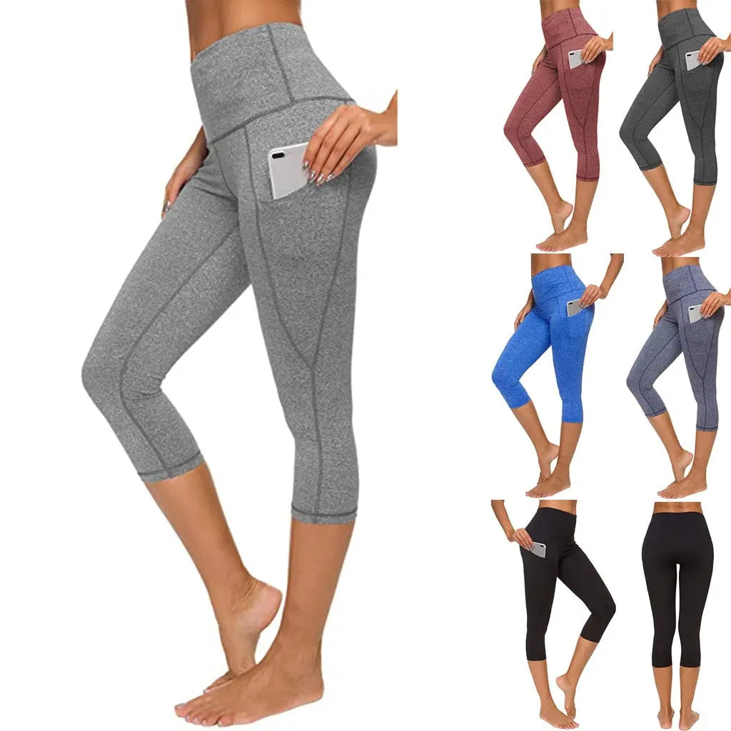 Pocket Capris Seamless Yoga Pants